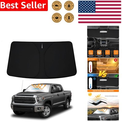 Windshield Sun Shade Toyota Tundra 07-21  Foldable UV Shield Interior Protector