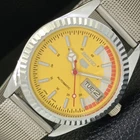 REFURBISHED VINTAGE SEIKO 5 AUTOMATIC 6309A JAPAN MENS YELLOW WATCH a440796-1
