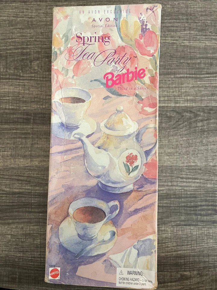 1997 Spring Tea Party Barbie - Avon Exclusive (Special Edition) - NIB, Box Wear - Image 2 of 4