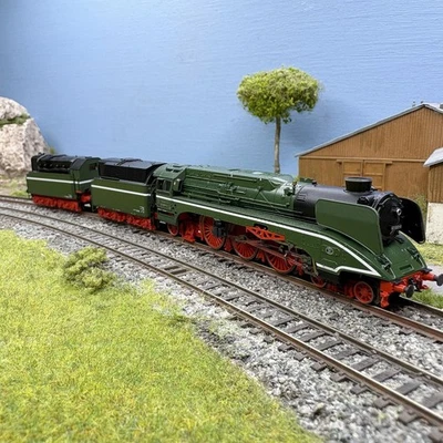 Locomotive à vapeur BR 02 0201-0, double tender, DR, Ep. V - ARNOLD HN2665 - N 1 - Photo 1/4