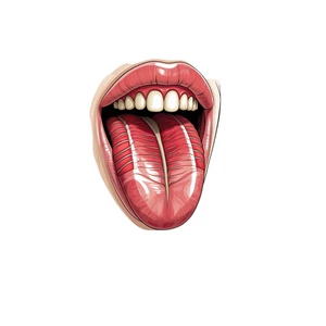 Tongue Mouth Human Anatomy Self Adhesive Vinyl Sticker
