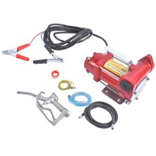 High Flow Fuel Transfer Pump 12V DC 10GPM Red w/ Nozzle Kit for Gasoline Diesel