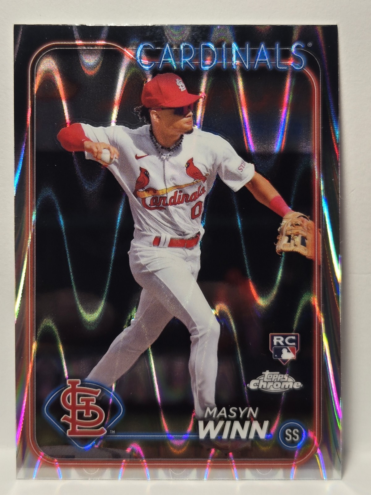 2024 Topps Chrome - Masyn Winn #189 RayWave Refractor (RC) Cardinals