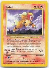 Entei 17/64 UNLIMITED Rare Neo Revelation Pokemon Card English Moderately Played
