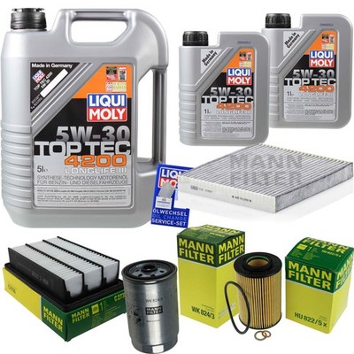 INSPEKTIONSKIT FILTER LIQUI MOLY ÖL 7L 5W-30 für Hyundai Santa Fé II CM 2.2