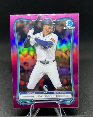 2026 Bowman Chrome Julio Rodriguez Fuchsia Refractor /299 #35 Seattle Mariners