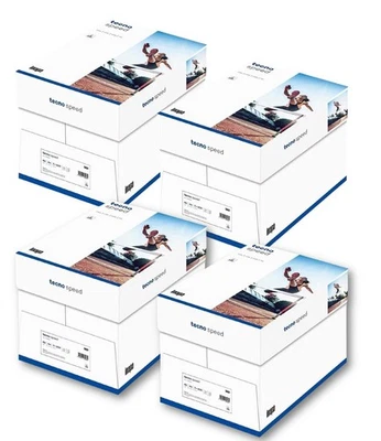 INAPA TECNO Kopierpapier tecno speed weiß A4 80g/m2 - 4 Kartons (10.000 Blatt) 20x 500 Pack