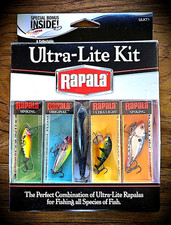 Rapala Ultra-Lite Lure Kit - 4 Lures AND Bonus Shad Rap Collectable Key Ring!
