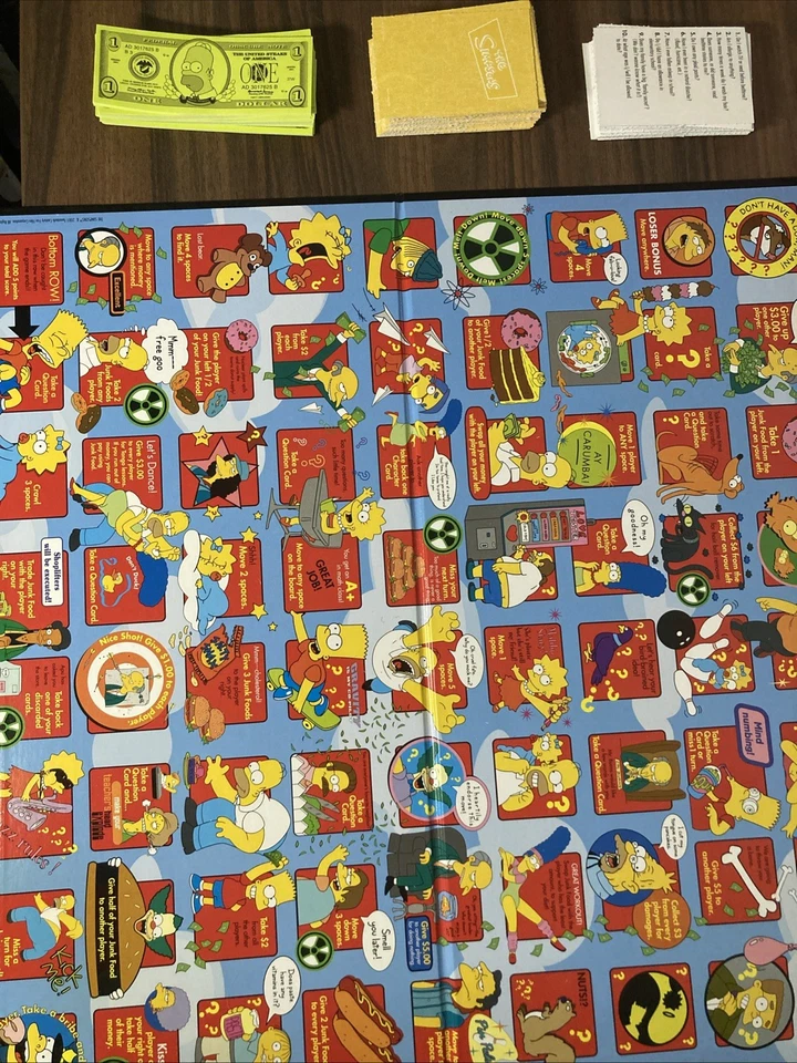 The Simpsons Loser Takes All Party Game COMPLETO RoseArt 2001 Homer Bart Marge - Imagem 4 de 4