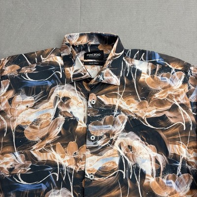 Maceoo Button Up Shirt Mens 5 XL Fibonacci Ecstasy Blonde Colorful Preppy