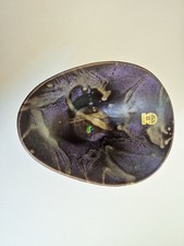 Ruscha Art 704 Keramik Schale Vintage 70er Fat Lava Schale Violett Gold 30cm
