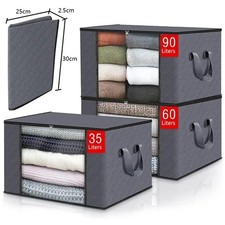 Large Capacity Storage Bag Foldable Clothes Blanket Organizer Closet