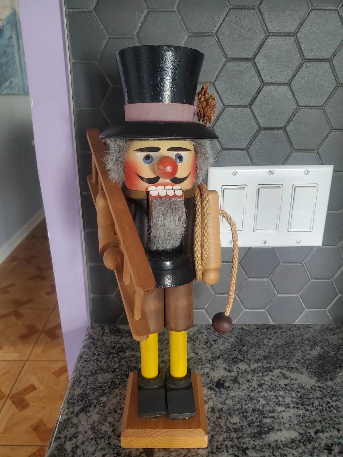 RARE! VINTAGE ORIGINAL STEINBACH NUTCRACKER CHIMNEY SWEEP 14.5" TALL