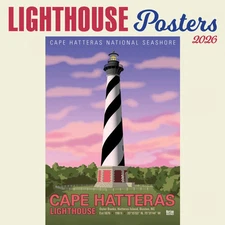 Ziga Media,  Lighthouse Posters 2026 Mini Wall Calendar, 7'' X 7'', 12-Month Cal