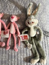 Pink Panther and Bugs Bunny Plushies Lot of 3