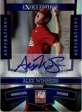 2010 Donruss Elite Extra Edition Signature Aspirations #26 Alex Wimmers Auto/100