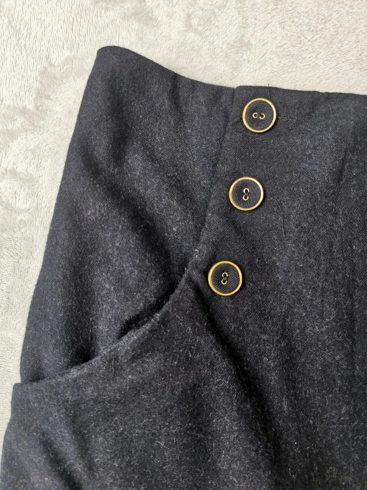 Laura Ashley pencil casual Navy wool pocket skirt size 20 - Image 3 of 4