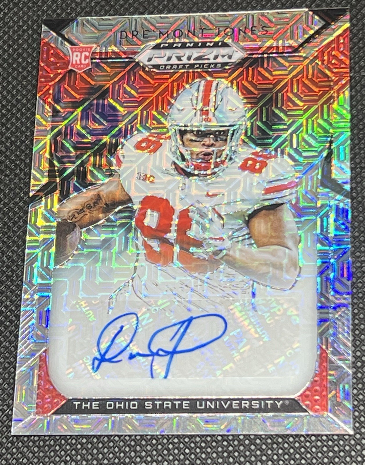 Dre'Mont Jones Panini Prizm Draft Picks #209 Autograph-Mojo Prizm