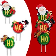 3 Pack Metal Christmas Yard Signs Decor for decoration ball