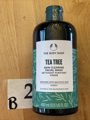 The Body Shop Tea Tree Skin Clearing Facial Wash   JUMBO Size 13.5oz/400ml New!