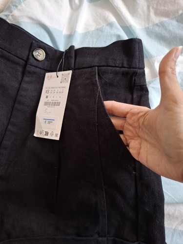 Zara Jeans Shorts 34 XS Schwarz OVP - Bild 2 von 3