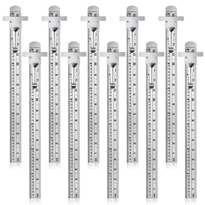 6 Inch 15 Cm Pocket Ruler Flexible Precision Stainless Steel Ruler with Detachab