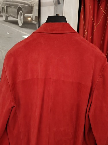 Tombolini Men' Blazer Jacket 100% Suede Leather EU 52 ( M / L ) Made in Italy - Picture 9 of 16