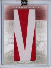 2008-09 ITG Bleu Blanc et Rouge Brian Savage Nameplate Letter 
