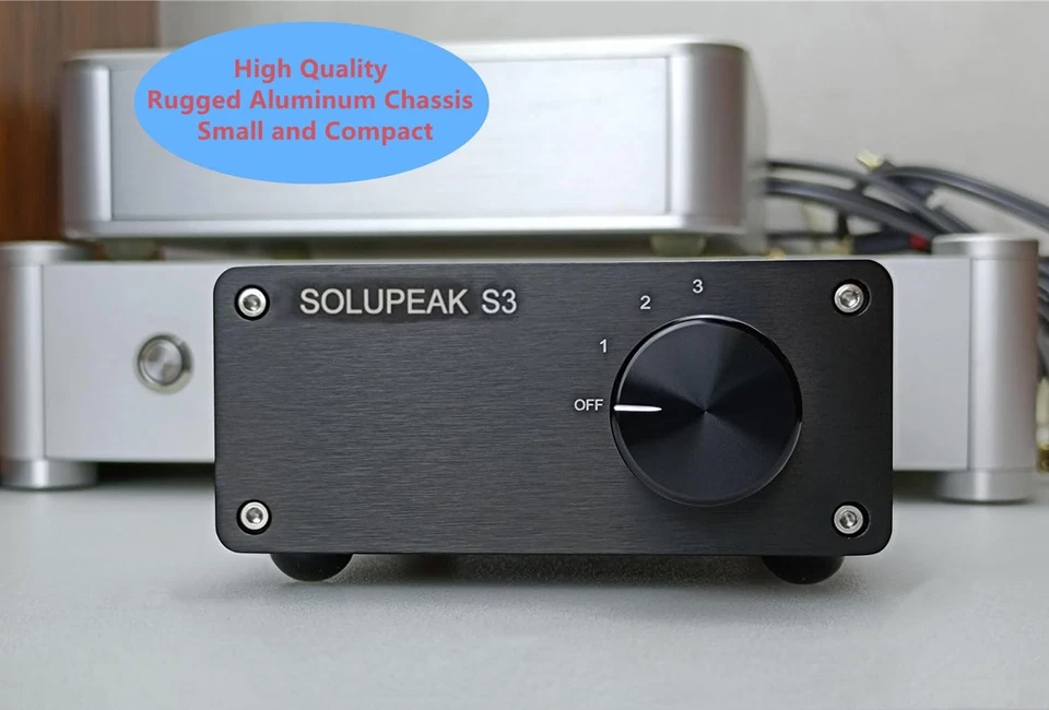 Premium 3 in 1 Out RCA Switch Box, Passive Stereo Signal Source selector, Aud... - Image 2 of 4