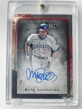 2022 Topps Diamond Icons Ryne Sandberg Red On-card Auto 1/5 1st On Print Cubs!!