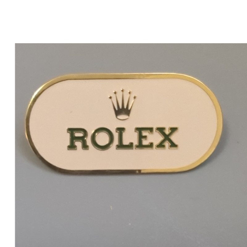 Rolex Crown Logo Gold Tone Advertising  Pinback - Jewelry & Watches Theme