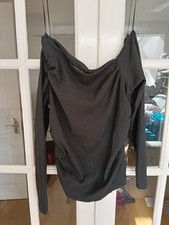 F&F Edit Ladies Black One-Shoulder Top – Size L – New with Tags – Elegant Evenin