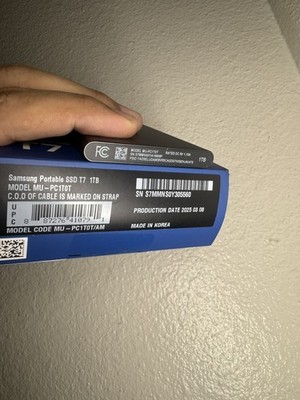 Samsung T7  MU-PC1T0T Portable SSD External Solid State Drive 1TB