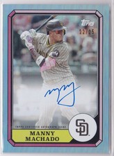 2025 Topps Archives MANNY MACHADO 1987 Boardwalk Blue #D /25 SP Autograph Card