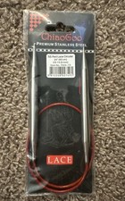 ChiaoGoo Stainless Steel Lace Circular Knitting Needles 24" Red
