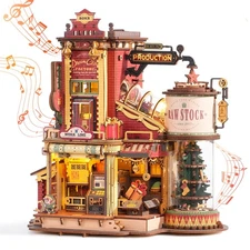 ROKR 3D Wooden Puzzle with Light Effects and Music, Christmas Tree Decor, Entryw