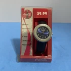 Vintage 2003 Coca Cola Quartz Wrist Watch Blue Face & Coke Bottle Cap Dial