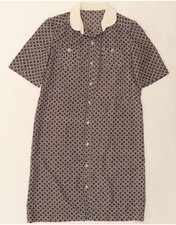 VINTAGE Womens Shirt Dress UK 16 Large Red Geometric DP28