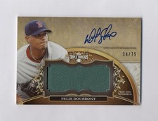 FELIX DOUBRONT 2013 TOPPS TRIPLE THREADS JUMBO JERSEY AUTO #34/75 RED SOX
