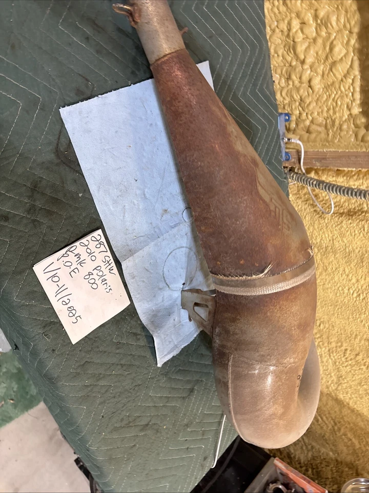 2010 Polaris RMK 800 SLP exhaust pipe expansion chamber 287 - Image 4 of 4