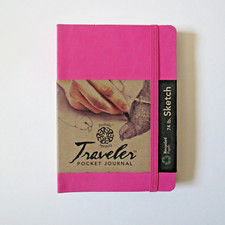 Pentalic Traveler Pocket Journal - 74 lb Sketch 6"x4" Bright Pink