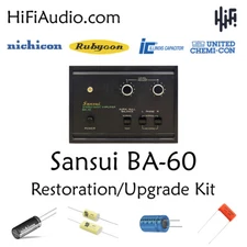 Sansui BA-60 rebuild restoration recap service kit fix repair capacitor