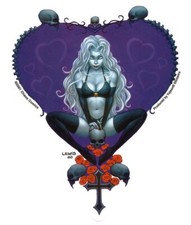 Lady Death ¡CAOS! Calcomanías de cómics de ciencia ficción Luv Bites CRUZ
