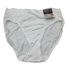 Bali Women's Passion For Comfort Lace Hi-Cut Brief DFPC62 Size M Underwear White