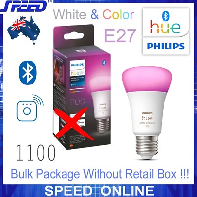 PHILIPS Hue White & Color Ambiance 1100 A60 E27 Bulb -Bluetooth/WiFi (Bulk Pack)