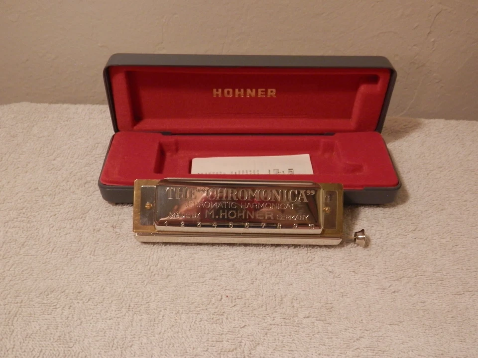 Armónica Hohner Chromonica 260 Hecha en Alemania con caja, Llave de G Foto 3 de 4