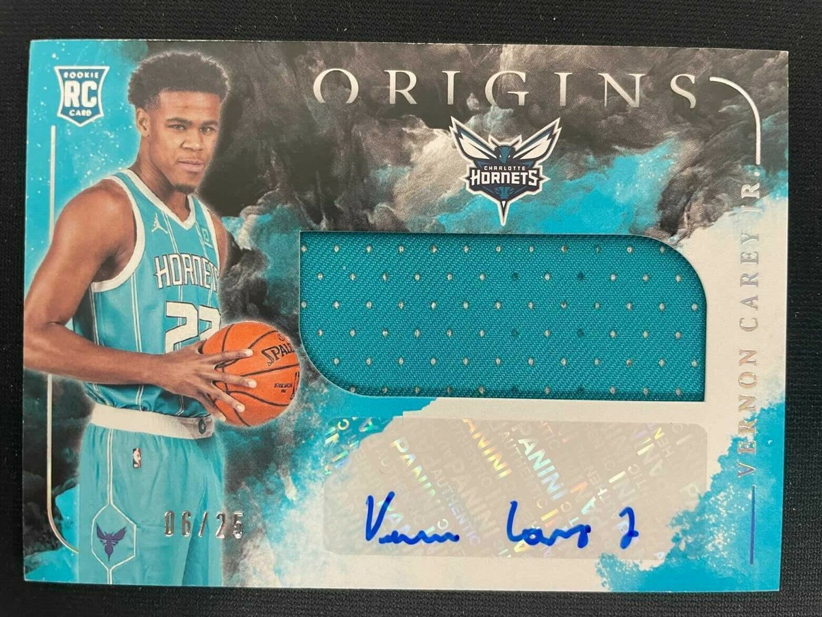 VERNON CAREY JR 2020-21 ORIGINS BASKETBALL RC JERSEY AUTO /25