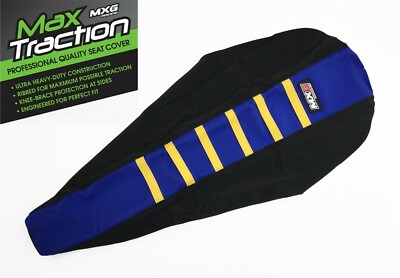 SUZUKI RMZ250 2019-2024 GERIPPTER GRIPPER SITZBEZUG BLAU SCHWARZ + GELBE STREIFEN
