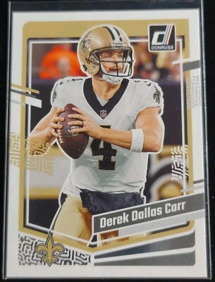 2023 PANINI DONRUSS DEREK DALLAS CARR FULL NAME SP VARIATION #213 SAINTS