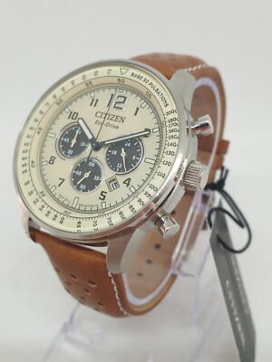 Citizen Eco-Drive Weekender CA4500-08X Men's 44mm S/Steel Chrono Watch NWT